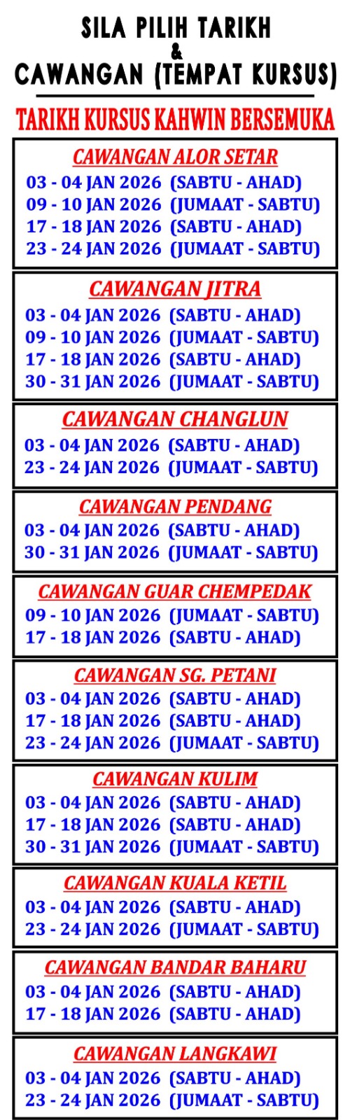 KEDAH JANUARI 2026